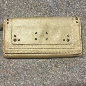 Chloe Metallic Gold Wallet